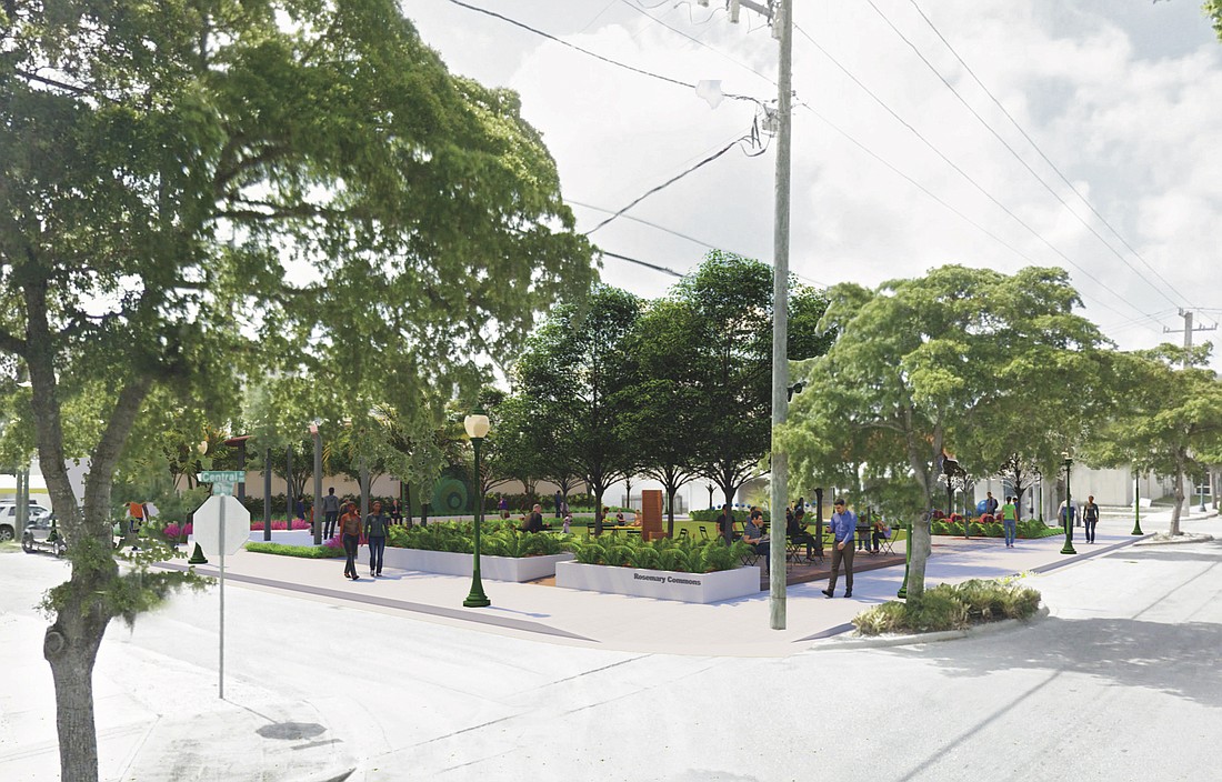 Although the city has not yet secured any land for a project, Rosemary residents produced a rendering envisioning what a park could look like.