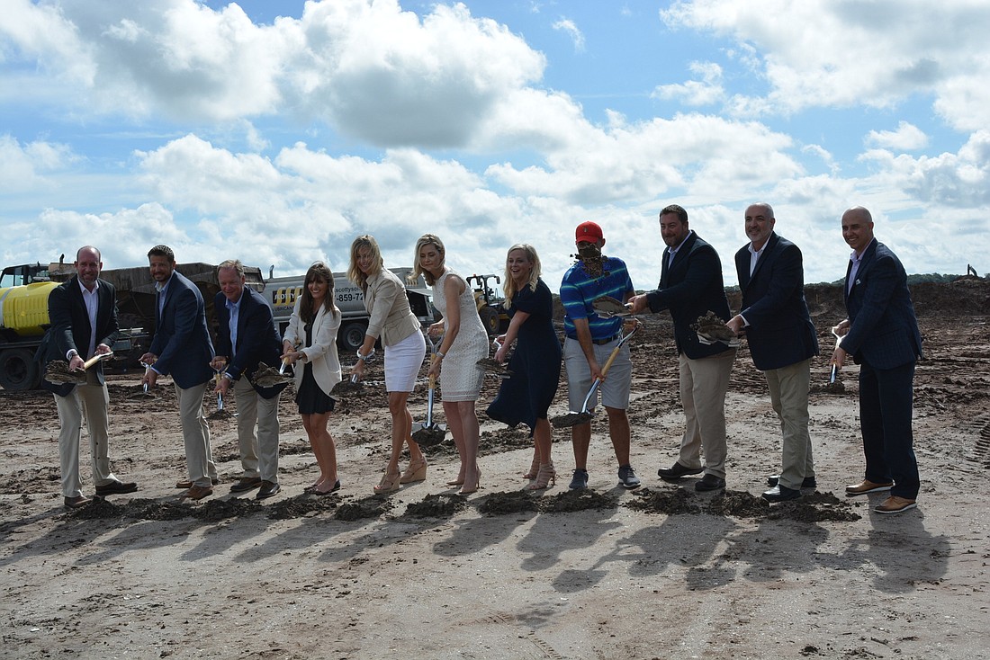 Officials from Taylor Morrison, Pope Properties, Manatee County and Schroeder-Manatee Ranch joined for a ceremonial groundbreaking of the golf course at Azario Aug. 2.