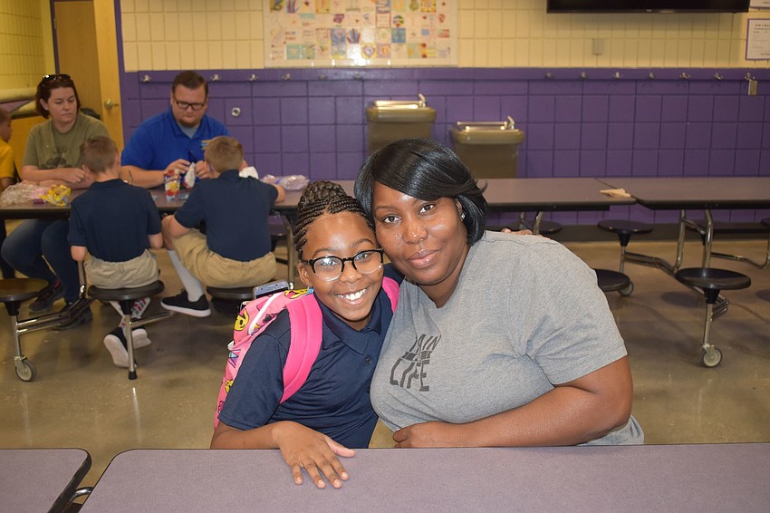 Maliyah Summers and Jessica Young. Summers is going into fifth grade at Emma E. Booker Elementary. // Nathalie Kaemmerer