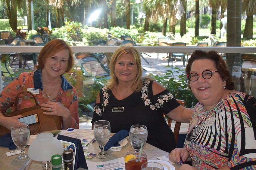 Jan Jordan, Gayle Goodfried and Lael Hazan found their seats.
