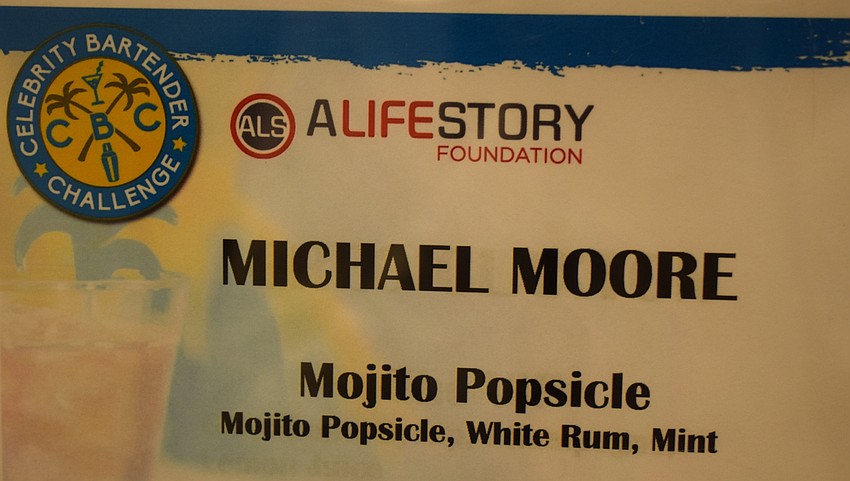 Guest bartender Michael Moore's specialty cocktail included a popsicle and was a hit.