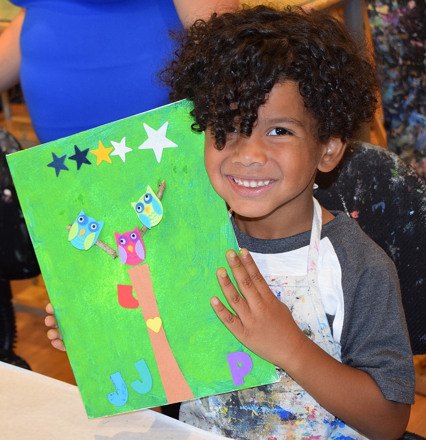 Lakewood Ranch 4-year-old Jayson Pichardo is happy to show off his creation.