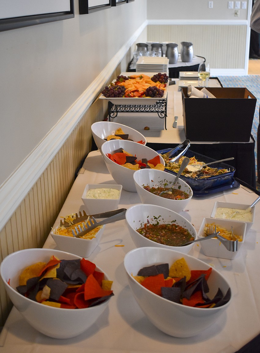 Appetizers such as chips and salsa, bean dip and fruit were enjoyed by the volunteers.