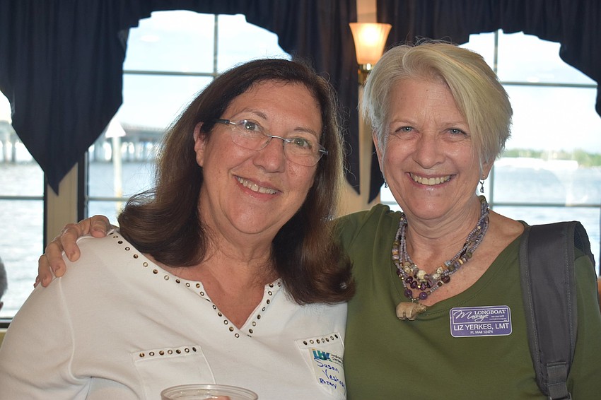 Susan Vershosky and Liz Yerkes boarded the boat.