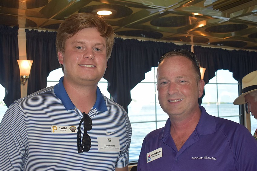 Tayor Fraise and Jimmy Bonner mingled onboard.