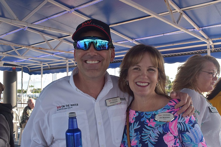 Mark and Jen Bowman basked in the boat ride.