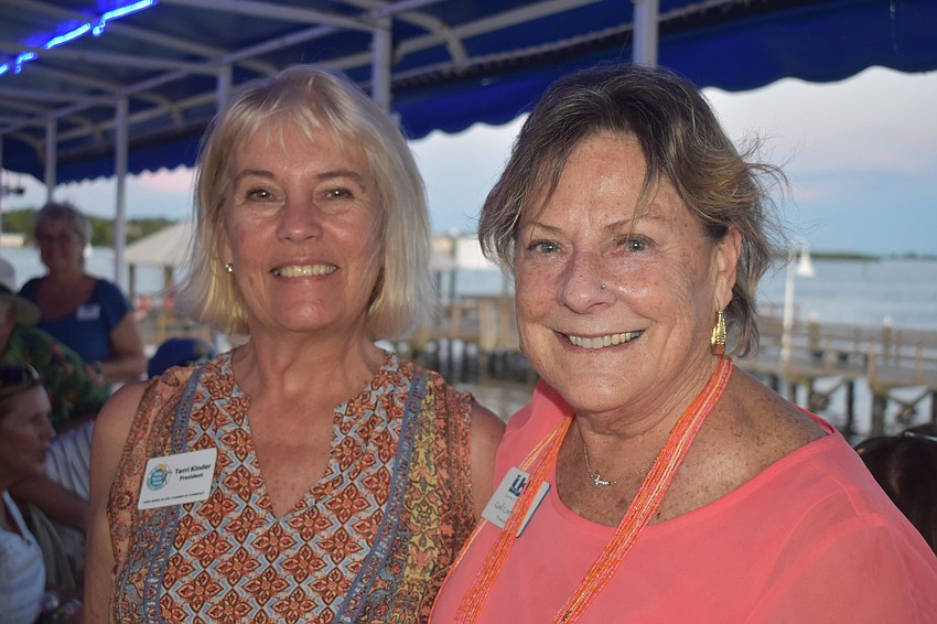 Terri Kinder and Gail Loefgren, both presidents of their Chambers on Anna Maria and Longboat respectively, pose together.