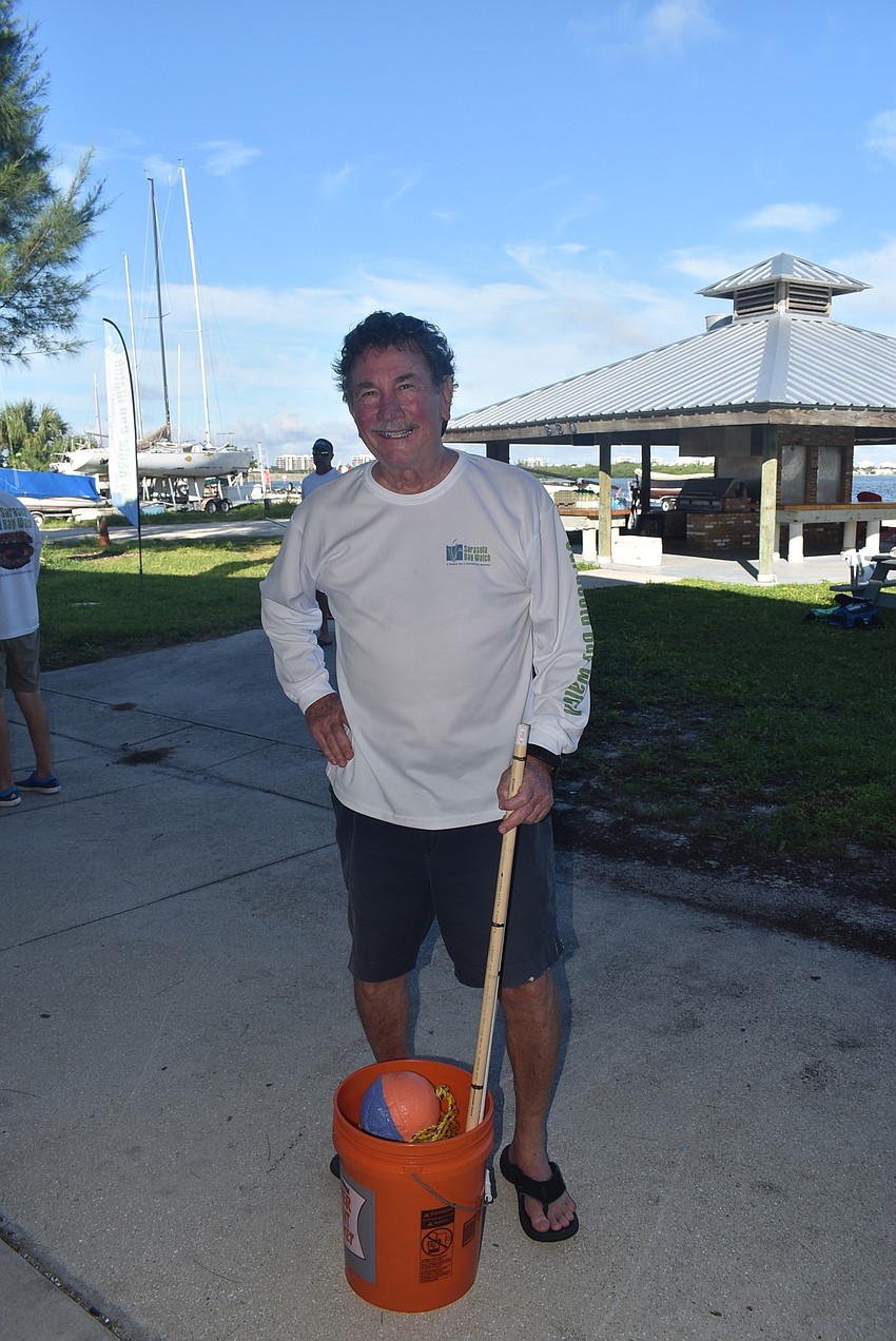 Steve Martin and his snorkeling accessories.