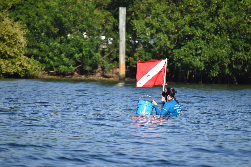 Jeanette Marks stakes her flag.