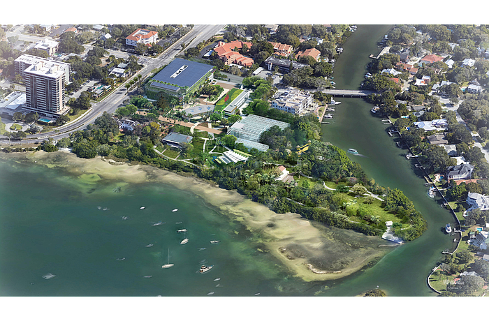 The Selby Gardens master plan, depicted in this rendering, has drawn criticism for elements proposed on the east side of the site. Marie Selby's relatives praised the preservation of gardens and bayfront access to the west.