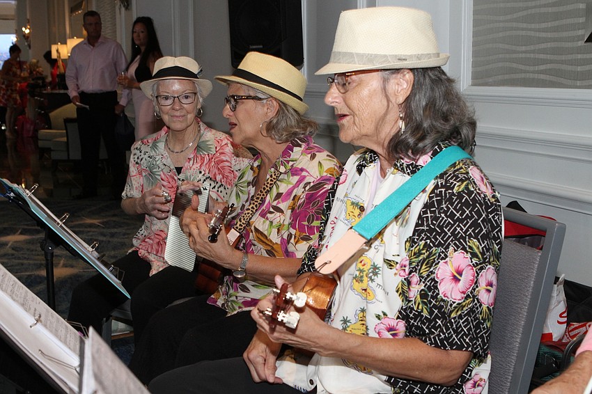 The Hawaiian Shirts played breezy tunes in the lobby.