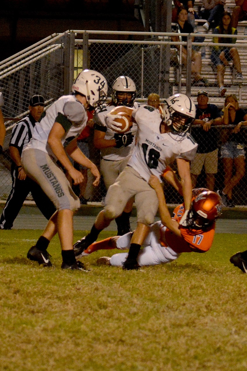 Lakewood Ranch senior Dylan Bennett returns a second quarter punt.