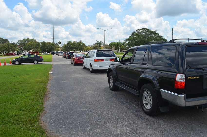 With Dorian's path still uncertain, some Sarasota residents were intent on stocking up before the storm's potential arrival in Florida.