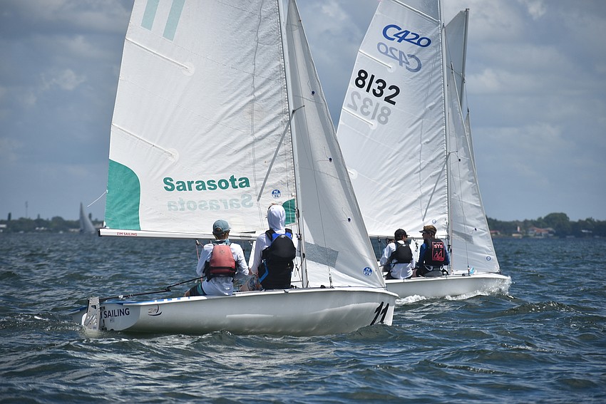 Two boats await their race.