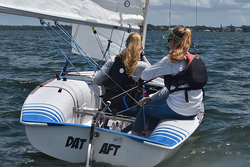 Mia Hanes and Kay Brunsvold change direction.