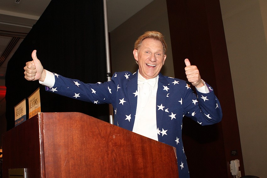 Emcee Peter Salefsky gears up for the show.