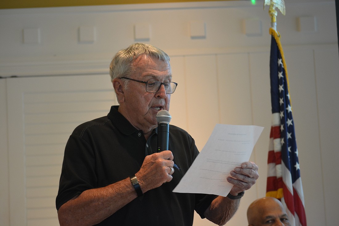 University Park Recreation District Vice Chairman Michael Smith  announces details of the plan during an Aug. 28 meeting. File photo.
