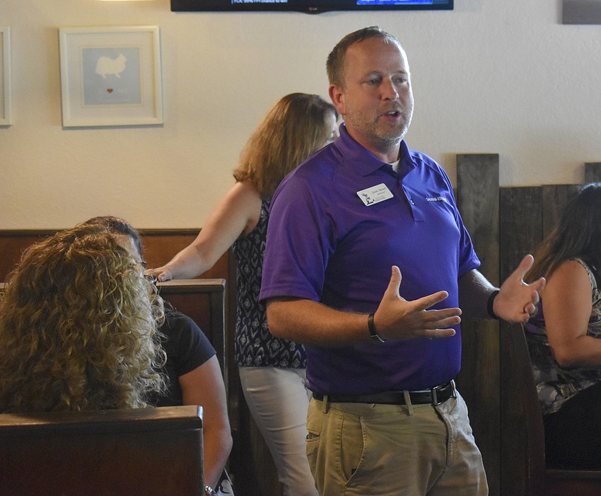 Jimmy Bonner introduces himself to fellow chamber members.