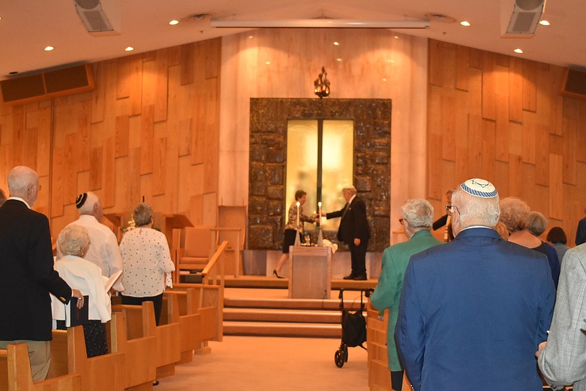 Before the dinner, Sabbath services were held.