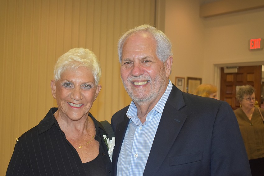 Lillian Sands and Irwin Pastor pose together.