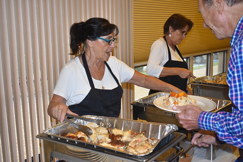 Cheryl Gebbia serves up.