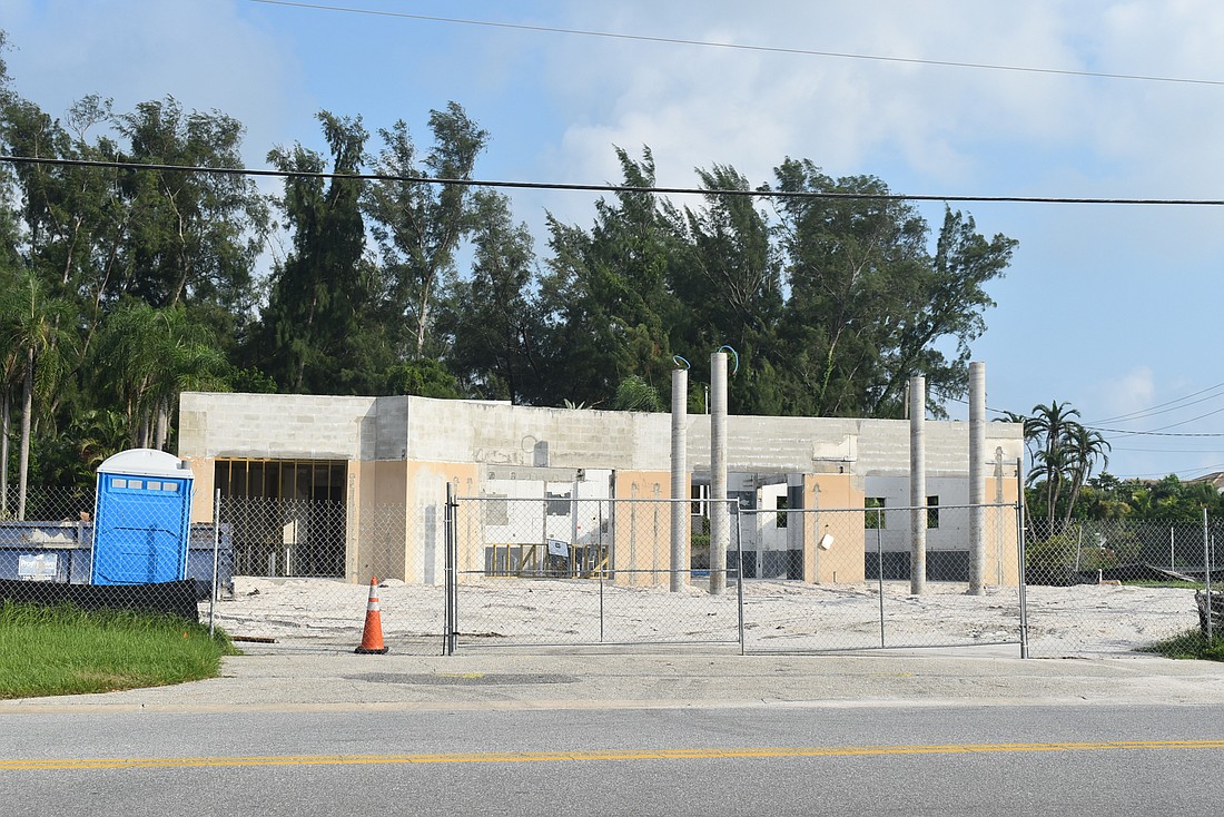 Whitney&#39;s Roadside is undergoing construction at the corner of Gulf of Mexico Drive and Broadway Street.