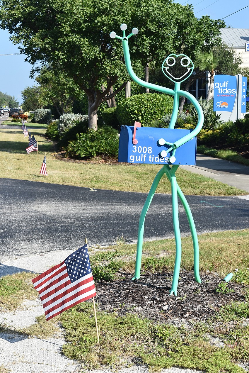 A Tube Dude and a flag.