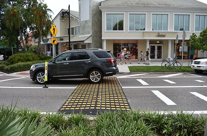 The speed humps will be in place for a year as the Florida Department of Transportation evaluates their efficacy.