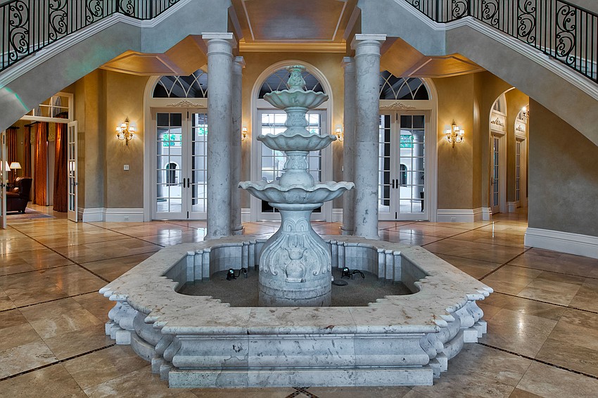 A little art welcomes guests who come through the front door.