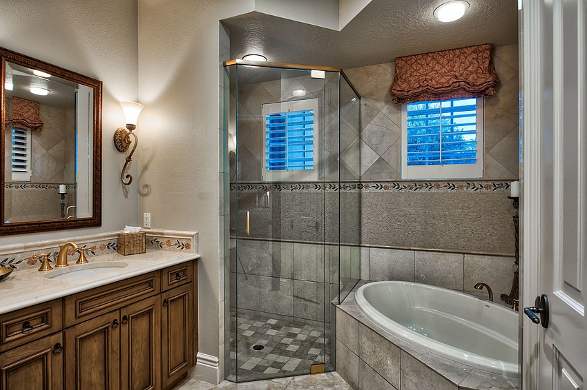 One of 12 bathrooms in the home.