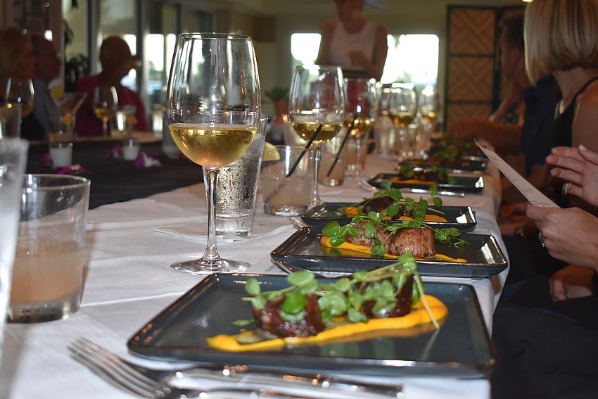 The scallops were seared with Dutch cocoa.