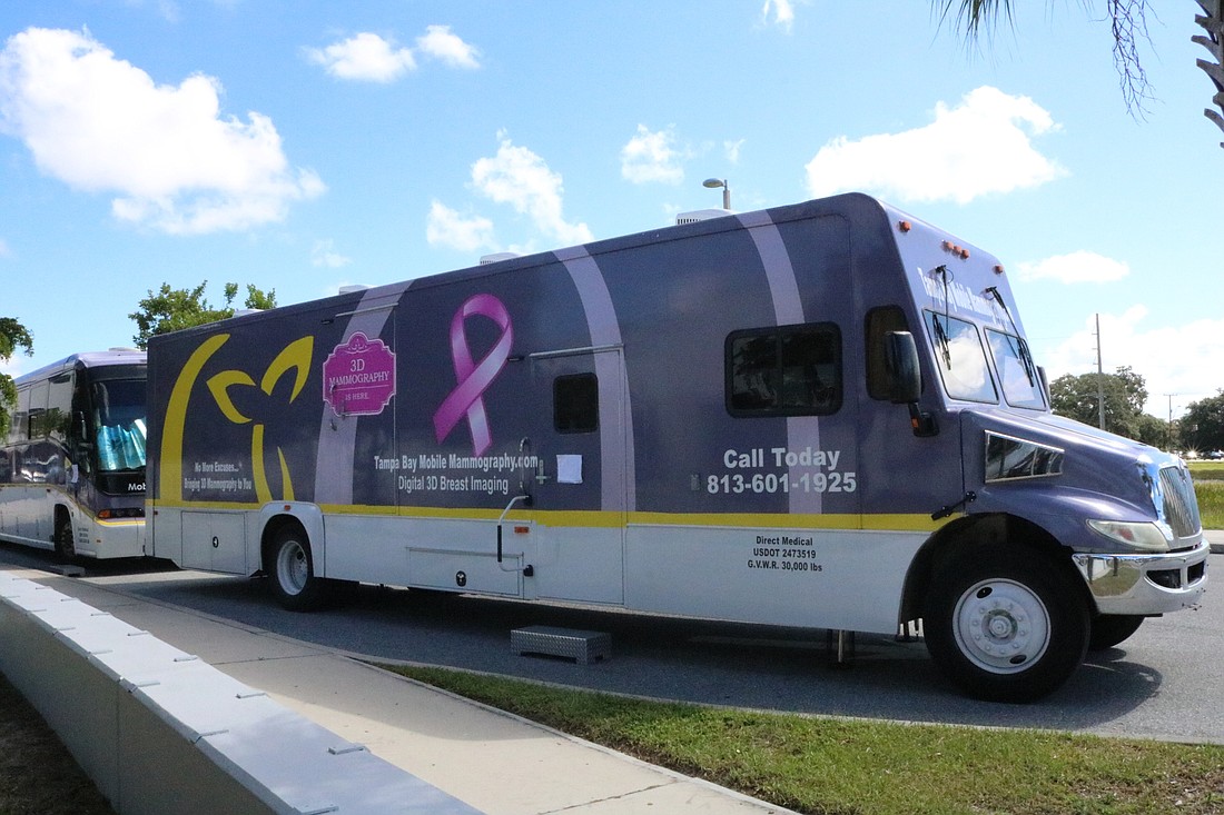 Tampa Bay Mobile Mammography brings 3D screening straight to patients. Photo courtesy of Sarasota County Schools.