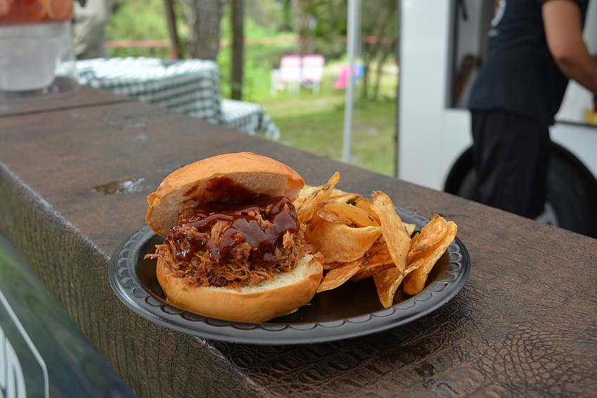 Linger Lodge offered pulled pork barbecue sandwiches.
