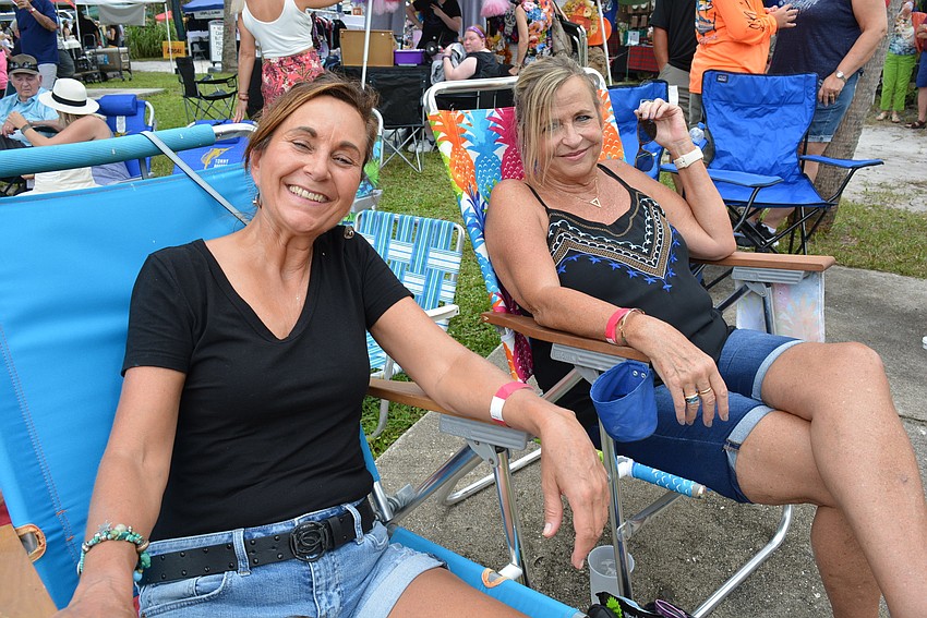 Nokomis residents Tess Menne and Jan Morse said they were enjoying their first bluegrass festival.