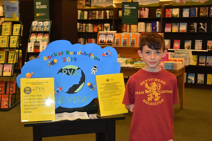 Ethan Isaacs at the start of the book fair.