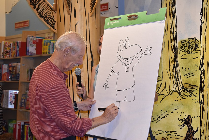 Frank Remkiewicz illustrates Froggy for the kids.