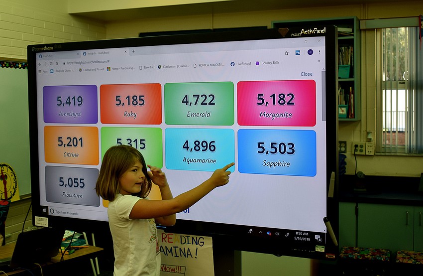 Madalyn shows her family how her 