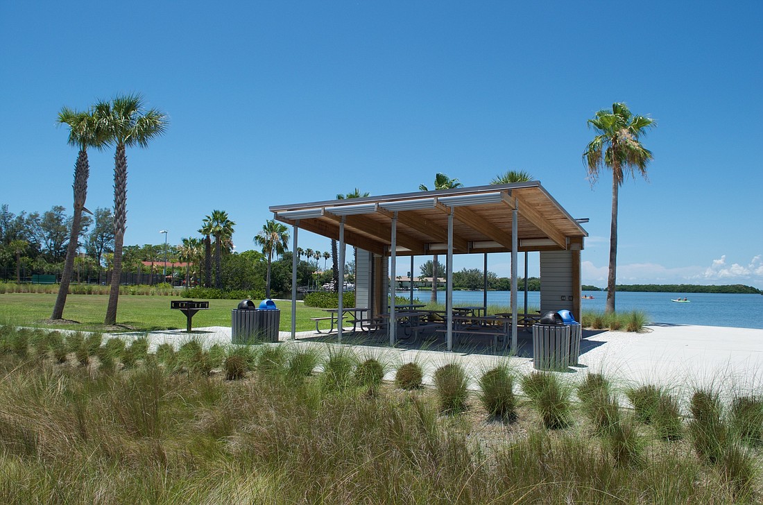 Town leaders are hesitant to alter the basic layout of Bayfront Park for new tennis courts.