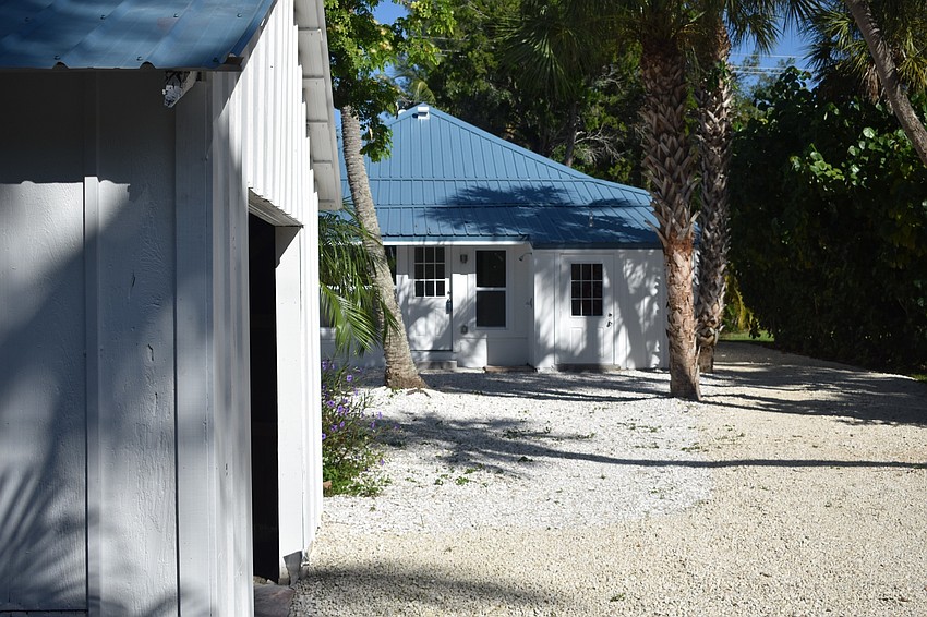 The backyard, garage and back of the home on 610 Broadway.