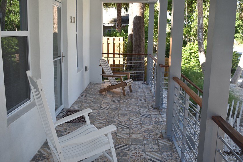 A view of the front porch.