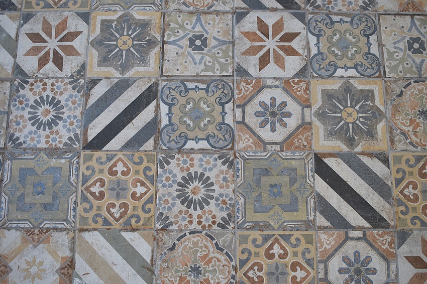 James Sebastiano had custom tiles installed on the front porch.