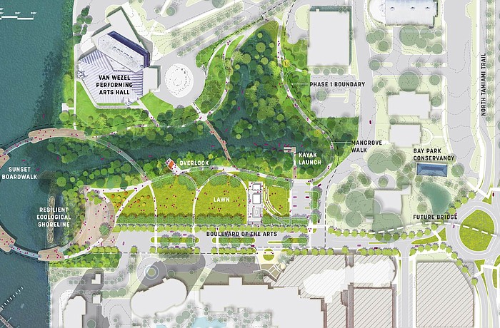 The arc-shapred pier and other features were adjusted in the latest version of Phase 1.