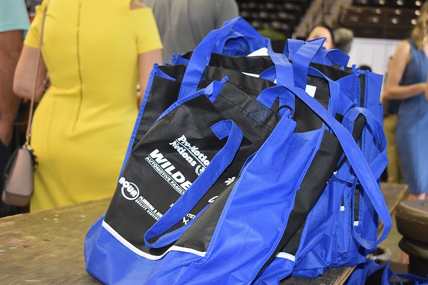 Goody bags were given to everyone who walked in the door.