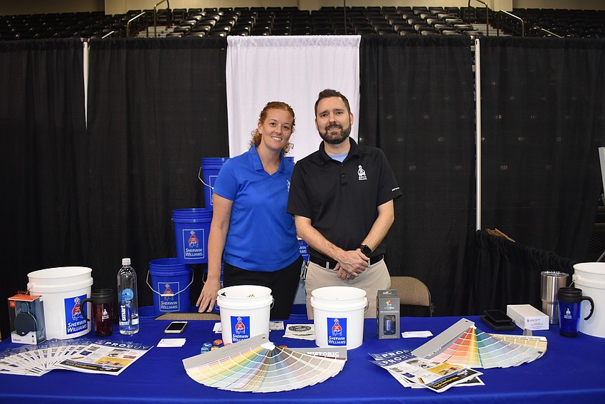 Kristen Nero and Jason Bell manned the Sherwin Williams table for the first time.