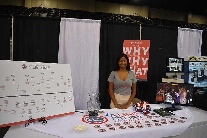 Priya Parikh at her booth.