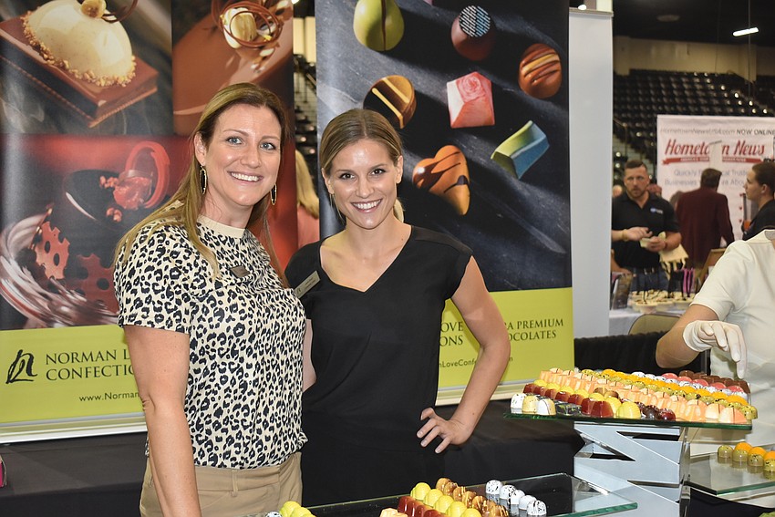 Liz Zollars and Laura Reed handed out chocolate to attendees.