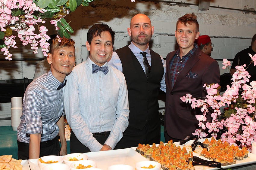 Jeffrey Karasawa, Edwin Velasco, Aaron Eckert and Sam Ray from Tsunami Sushi & Hibachi