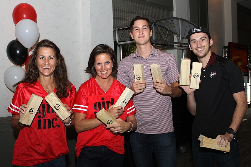 Margi Furey, Kelly Hazledine, Caden Foos and John Dalton Rohr