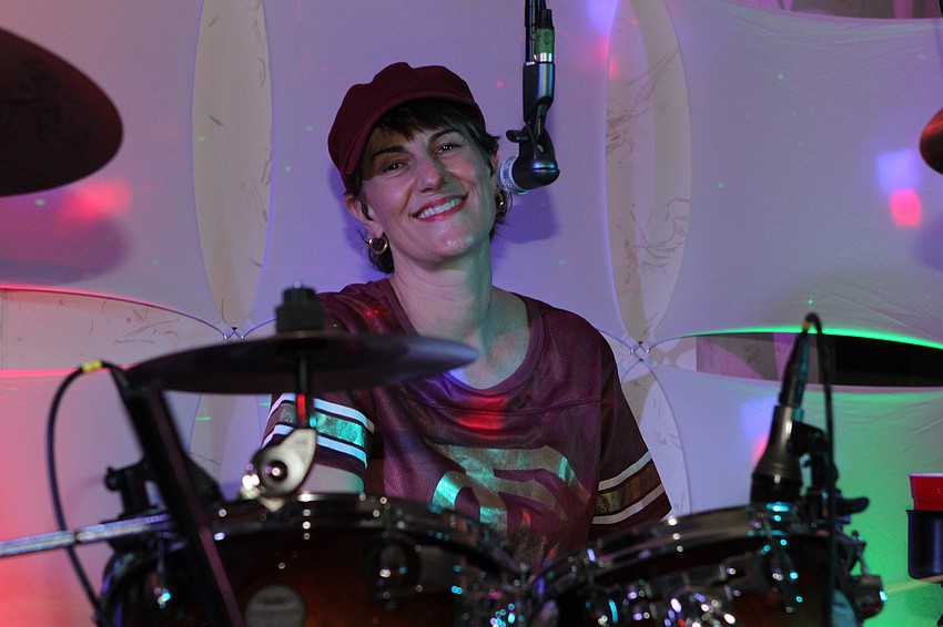 Sharon Kunkel rocked the drums