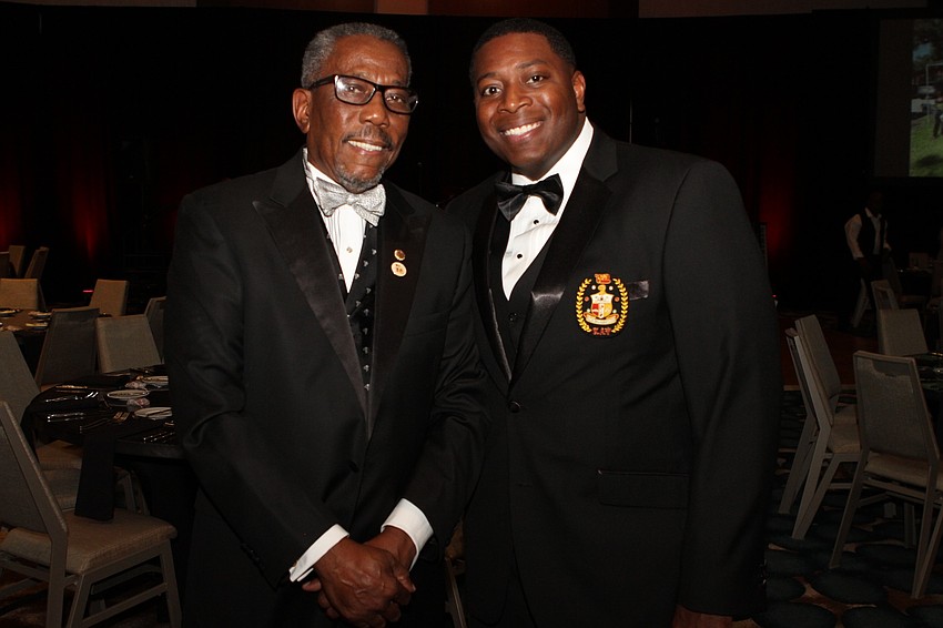 Aaron Randall II and event chairman Alfonso Mobley